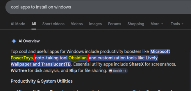 Apex Forensic Analysis "Cool apps to install on windows" google search